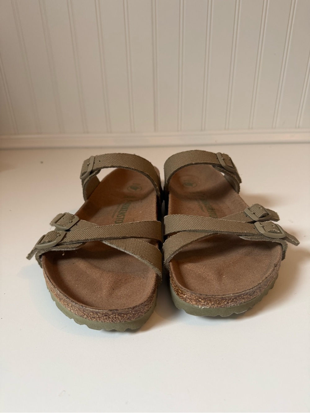 Birkenstock Kumba Vegan sandals khaki/taupe textile